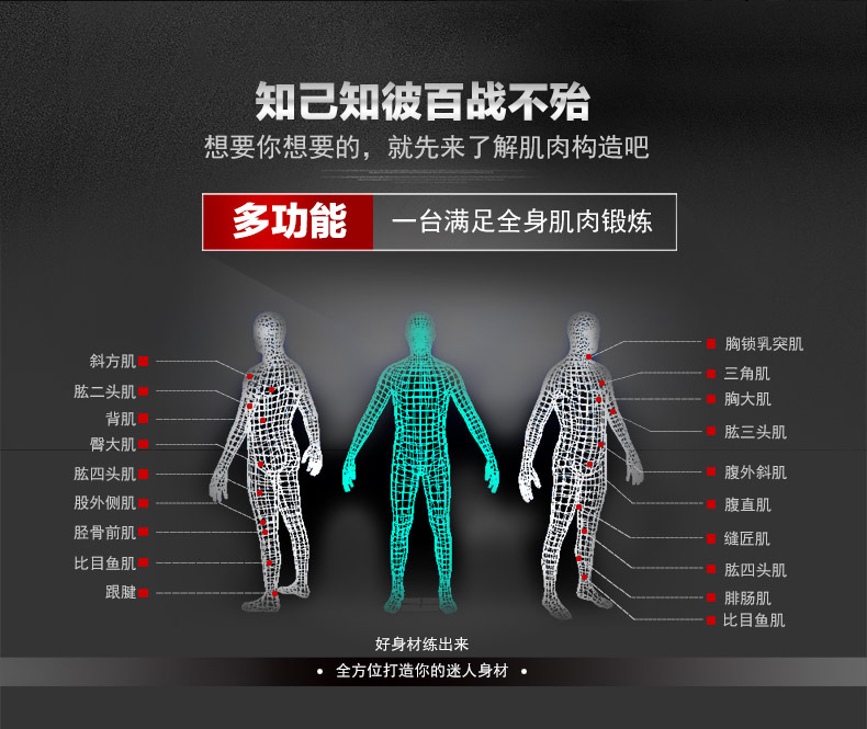美国JOROTO-G116三人综合训练器(图2)