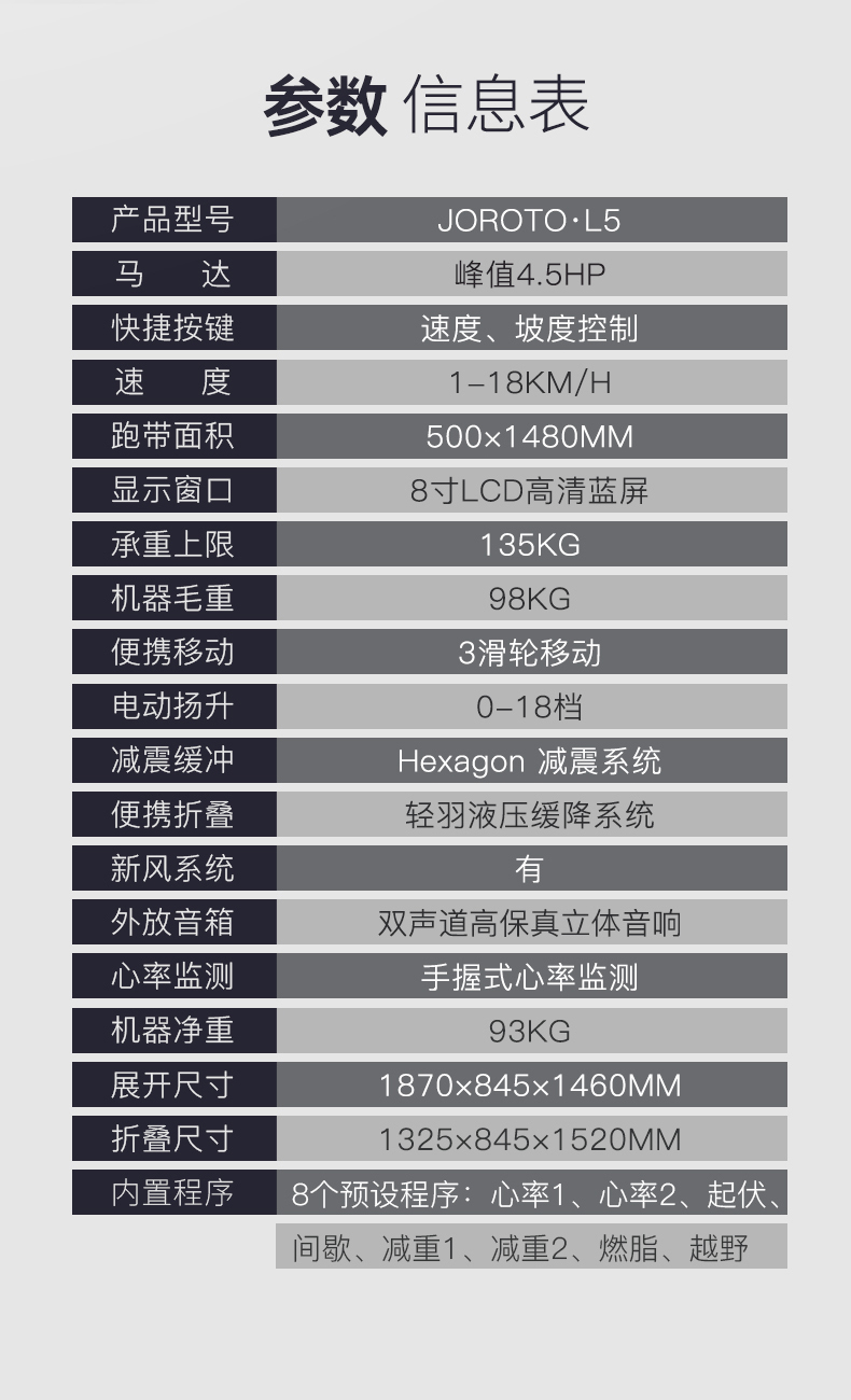 美国JOROTO-L5静音可折叠跑步机(图20)