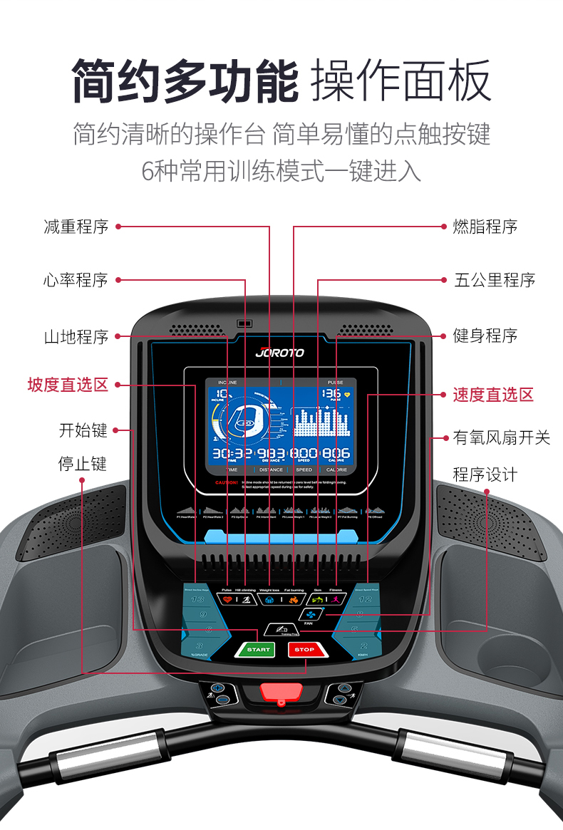 美国JOROTO-L5静音可折叠跑步机(图12)