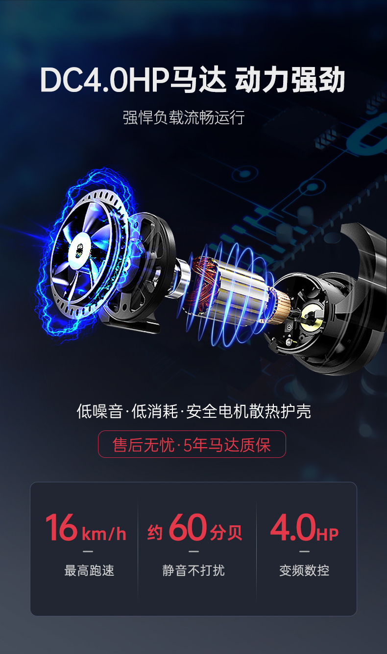 美国JOROTO-L4静音跑步机(图3)