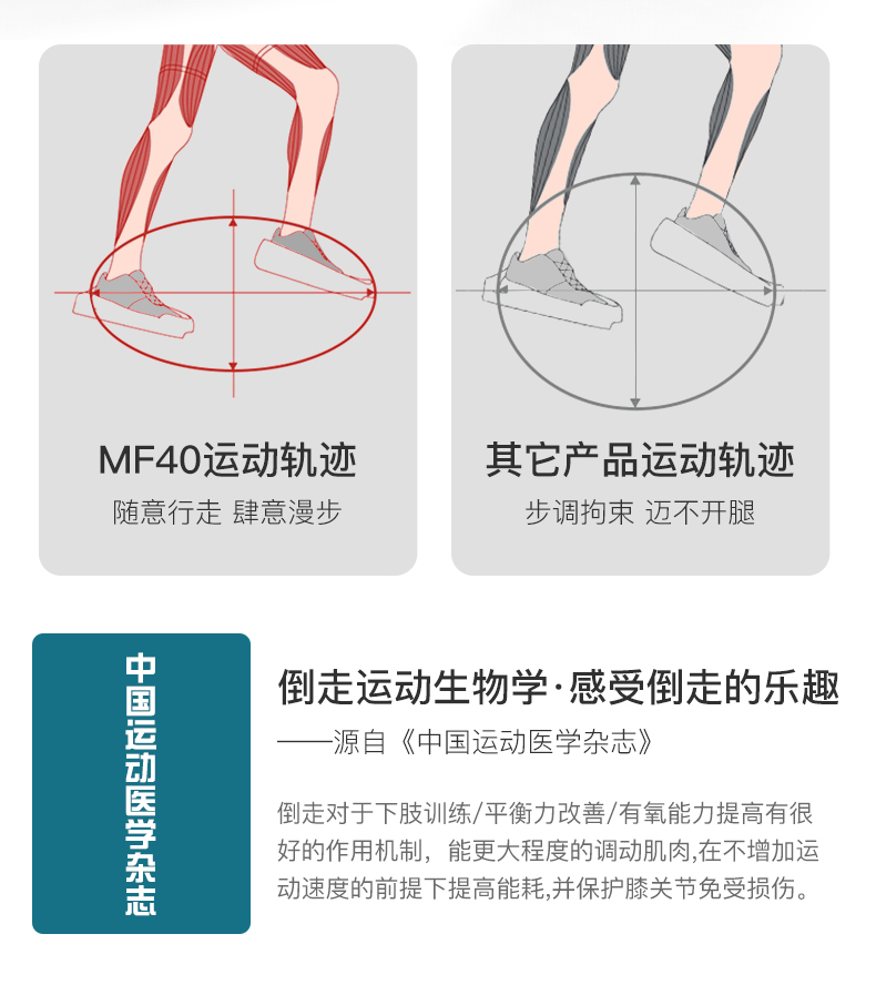 美国JOROTO品牌 椭圆机家用太空漫步机商用椭圆仪运动健身器材MF40 商用级前驱双轨(图6)